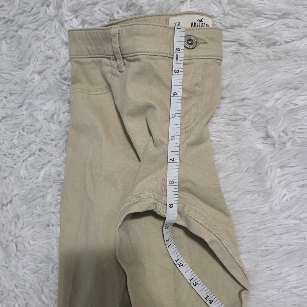 Hollister Skinny Khaki Pants Womens 11R W30 L31 Tan Low Rise Chino‎ Trousers - Picture 5 of 6